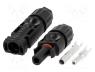 Connector  solar, male + female, straight, 2.5....4mm2, crimped, plug