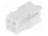 MX-39-01-2046 - Plug, wire-wire, male, Mini-Fit Jr, 4.2mm, PIN  4, w/o contacts