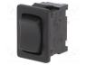 1808.1102 - ROCKER, SPDT, Pos  3, ON-OFF-ON, 6A/250VAC, black, IP40, none, 100mΩ