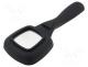 Hand magnifier, Mag  x4, Lens  65x65mm, Illumin  LED