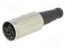 Plug, DIN, female, PIN  5, Layout  240°, straight, for cable, 34V, 2A