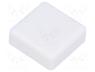 Καπάκι tact switch - Button, square, white, 12x12mm, TACTS-24N-F,TACTS-24R-F