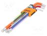 BE96BP-CL/SC9 - Wrenches set, hex key,spherical, 9pcs.
