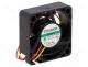 Fan  DC, axial, 12VDC, 30x30x10mm, 9.3m3/h, 23dBA, Vapo, Out  F type