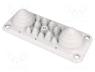Enclosure Accesories - Multigate grommet, light grey, Holes no  14, -40....100°C, UL94V-0