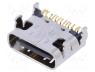 Βύσμα USB - Socket, USB C, on PCBs, SMT, PIN  12, angled 90°, USB 2.0