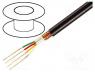 TAS-C255 - Wire  microphone cable, 2x0.22mm2, black, OFC, -15....70°C, PVC