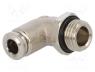Push-in fitting, angled, -0.99....20bar, nickel plated brass