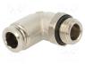 Push-in fitting, angled, -0.99....20bar, nickel plated brass