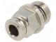 Push-in fitting, straight, -0.99....20bar, nickel plated brass