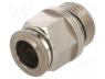 Push-in fitting, straight, -0.99....20bar, nickel plated brass