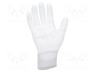 Protective gloves, ESD, L, polyamide, white, <100MΩ