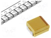 T495D227K010ATE100 - Capacitor  tantalum, low ESR, 220uF, 10VDC, SMD, D, 2917, ±10%, 100mΩ