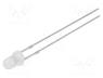 OSW5DK3132A-12V - LED, 3mm, white cold, 1120....1560mcd, 30°, Front  convex, 12V