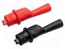 WAKROKPL10MINI - Crocodile clip, 10A, black,red, Grip capac  max.8mm, 1kV, 2pcs.
