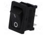RS1366ABB2 - ROCKER, SPST, Pos  2, ON-OFF, 10A/250VAC, black, none, 50mΩ, UL94V-2