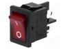 RS1373CBR2N2 - ROCKER, DPST, Pos  2, ON-OFF, 6A/250VAC, red, neon lamp, 250V, 50mΩ