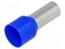 BM00614 - Tip  bootlace ferrule, insulated, copper, 16mm2, 12mm, tinned, blue