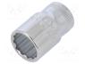socket spanner - Socket, 12-angles,socket spanner, 1/4", tool steel, thin walled
