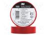 3M-TF-155-19-20RD - Tape  electrical insulating, W  19mm, L  20m, Thk  0.127mm, red, 150%