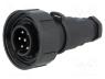 Connector  circular, plug, male, PIN  7, 5A, 250V, IP68, UL94V-0