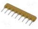 Resistor network  X, THT, 2.2kΩ, ±2%, 0.2W, No.of resistors  8, 100V