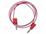 BU-2020-A-60-2 - Test lead, 5A, banana plug 4mm,both sides, Urated  300V, Len  1.5m