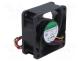 Fan  DC, axial, 12VDC, 60x60x25mm, 62m3/h, 41.7dBA, ball, Out  F type