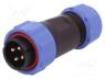 Waterproof connector - Connector  circular, plug, male, PIN  4, IP68, SP21, 4.5÷7mm, 30A