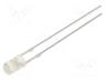 LED - LED, white warm, 3mm, 1120÷1560mcd, 140°, Front  flat, 5VDC