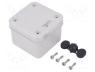 Enclosure  multipurpose, X  74mm, Y  74mm, Z  54mm, polycarbonate