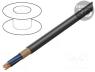 NYY-O-2X4-RE - Wire, NYY, 2x4mm2, round, wire, Cu, PVC, black, 600V,1kV