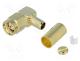 Connector  SMA, plug, male, angled 90°, RG58, crimped, for cable