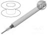 83265.009100 - Wire  coaxial, RG178, 1x30AWG, stranded, CCS, FEP, white, 1 meter