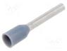Tip  bootlace ferrule, insulated, copper, 0.75mm2, 10mm, tinned
