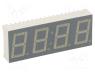 Led displays - Display  LED, 7-segment, 14mm, 0.56\", No.char  4, green, 3÷10.5mcd