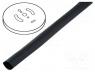 CB-HFT3-3X-BK - Heat shrink sleeve, glueless, 3  1, 3mm, black, polyolefine, reel