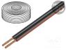 PKT0008CK - Wire  loudspeaker cable, TLYp, 2x0.5mm2, stranded, Cu, black