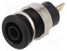 SLB4-F-21 - Laboratory connector  4mm banana, socket, 1kV, 24A, black