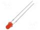 LED, red, 3mm, 220÷330mcd, 70°, Front  convex, 1.8÷2.6VDC