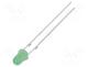 LED, yellow green, 3mm, 68÷100mcd, 70°, Front  convex, 1.8÷2.6VDC