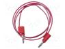 Test lead, 5A, banana plug 4mm,both sides, Urated  300V, Len  1.2m