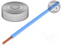 Cables - Wire, H07Z-K, stranded, Cu, 16mm2, FRNC, blue, 450V,750V, Class  5