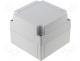 ABS plastic enclosure 130x130x100 grey cover