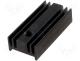 Heatsink black finished 40K/W with threaded holes TO220