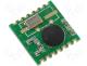Miniature RF receiver 109dBm 433MHz FSK SPI SMD